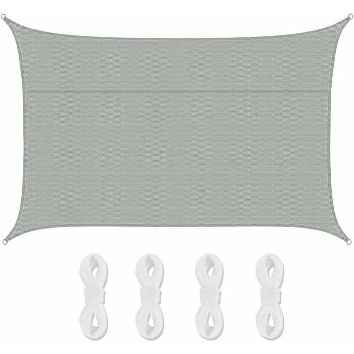 Voile D'Ombrage 1.8x1.8 M Carrée - Imperméable UV98% - Avec Œillets Et Cordes - Pour Jardin, Terrasse