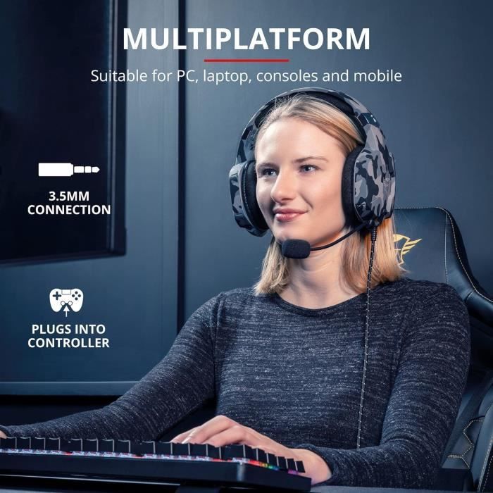 Câble De Remplacement Pour Casque Gaming Avec Volume Et Muet - Compatible G Pro, G Pro X, G433, G233 - 2m - Noir