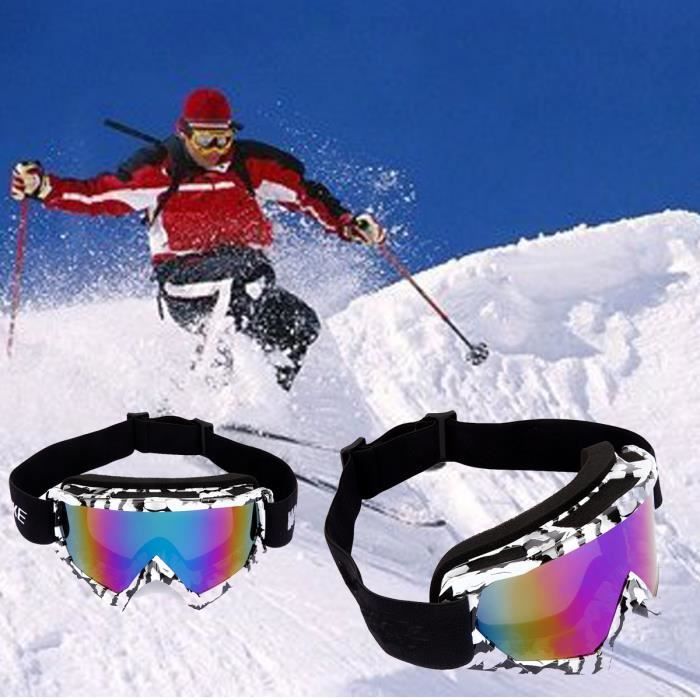 Masque de ski d'hiver. Lunettes de Soleil - Cyclisme - Ski - Moto. Sport  d'hiver pour hommer et femme(noir et blanc) - Cdiscount Sport