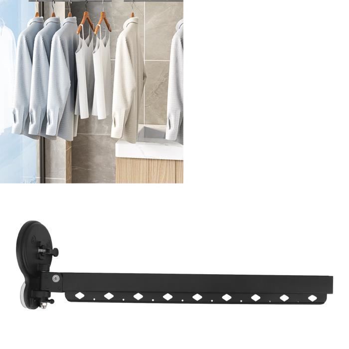 Étendoir à Linge Rétractable, Pliable, Réglable, Gain de Place, Ventouse, Cintre à Linge Mural, Supports de Séchage Pliables pour Balcon, Buanderie, Salle de Bain Étendoir à Linge Rétractable, Pliable, Réglable, Gain de Place, Ventouse, Cintre à Linge Mural, Supports de Séchage Pliables pour Balcon, Buanderie, Salle de Bain