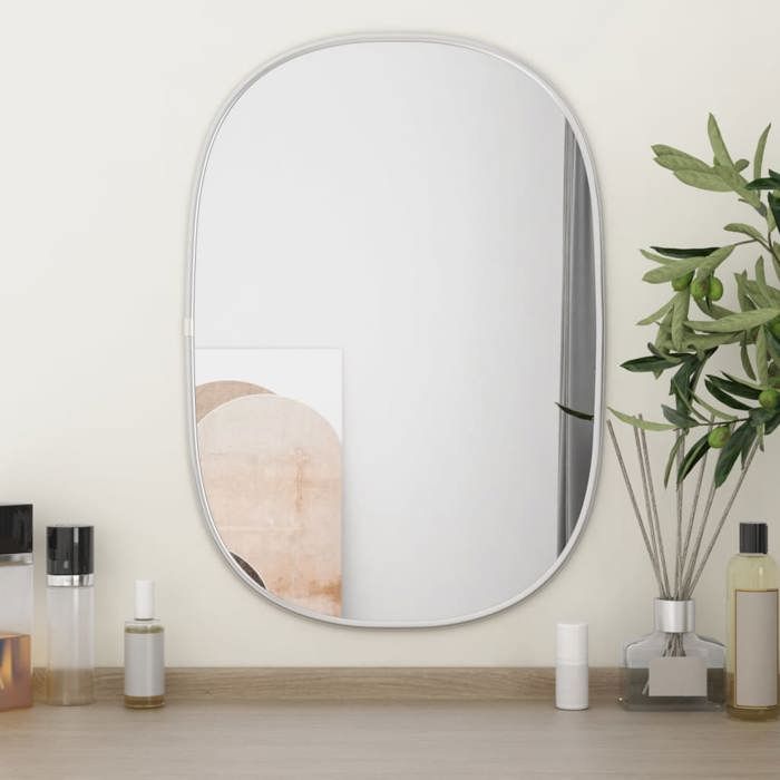 vidaXL Mural Miroir de Maquillage Coiffeuse Cosmétique Décoration de Chambre à Coucher Salle de Bain Salon Intérieur Argenté 348211