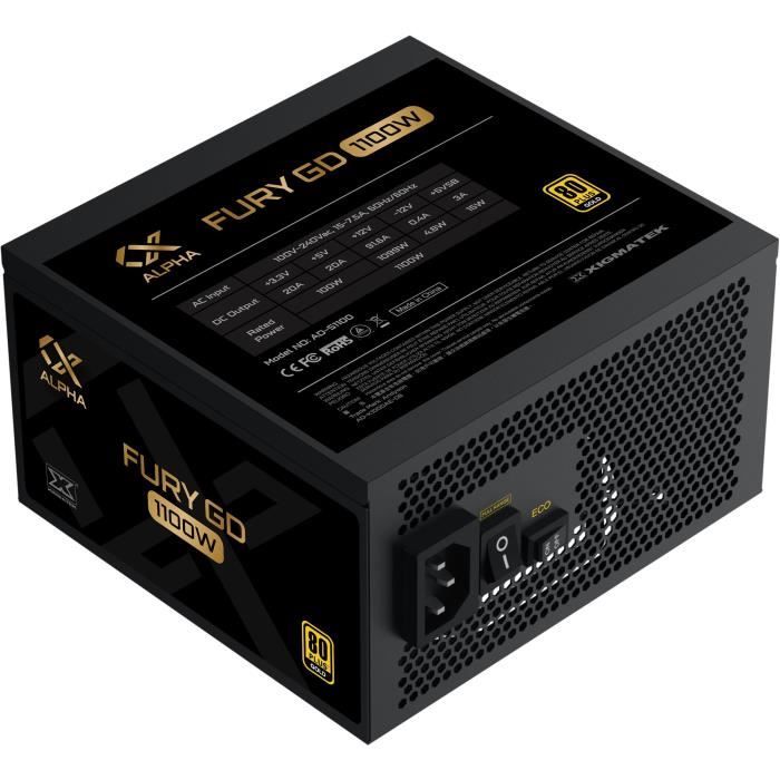 Alimentation PC XIGMATEK Fury GD 1100W ATX 3.0 (80Plus Gold) – Modulaire – 1100W