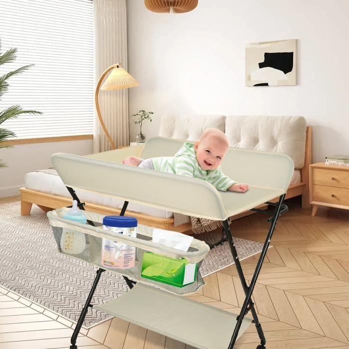Smloplom Lot de 3 organiseurs de table à langer empilables en polypropylène écologique pour produits de soins de bébé et ustensiles de cuisine, rose + vert + bleu Smloplom Lot de 3 organiseurs de table à langer empilables en polypropylène écologique pour produits de soins de bébé et ustensiles de cuisine, rose + vert + bleu