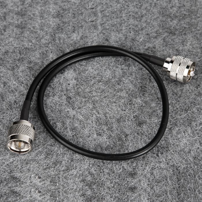 Câble Antenne TV Mâle Vers Femelle Avec Adaptateur - 1,5 M, Blanc, 75 Ohms - EXC