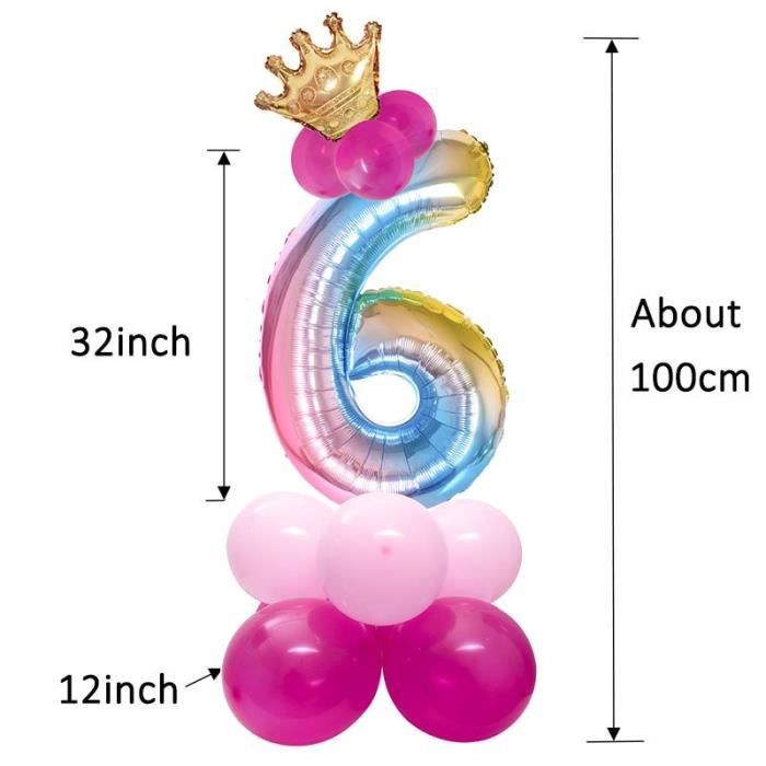 15pcs Balloon 02 Ballons Joyeux Anniversaire 6 Ans Numero 6 Decorations De Fete 6th I Am Six Boy Girl Fournitures D Anniversaire Cdiscount Maison