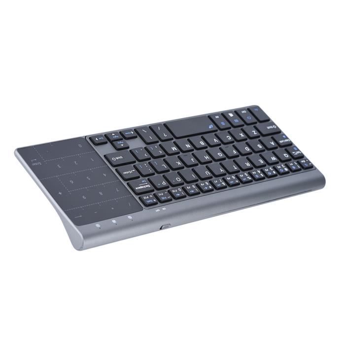 Clavier sans fil portable mince 24 GHz avec pavé tactile pour PC/ordinateur portable/boîtier TV informatique clavier