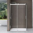 Cabine de douche rectangulaire avec porte coulissante 80x110 Sogood Ravenna17 paroi de douche avec porte glissante transparent Nano-1