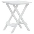 JUILL SALE® Table de jardin pliable 45,5x38,5x50 cm Blanc Table extérieure 2-4 personnes - Table à manger Terrasse - 5261-1
