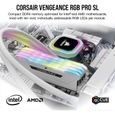 Mémoire RAM - CORSAIR - Vengeance RGB Pro SL DDR4 - 32GB 2x16GB DIMM - 3600 MHz  - 1.35V - Blanc (CMH32GX4M2D3600C)-1