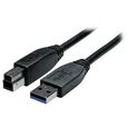 Câble USB 3.0 type A / B Mâle - 2 m - Noir - MCL-1