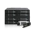 Icy Dock ToughArmor MB508SP-B Backplane cage robuste 8 baies pour SSD / HDD 2,5” SATA / SAS, pour 2 baies externe 5.25”-1