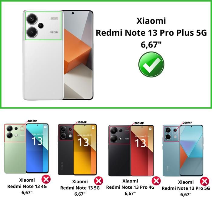 Verre Trempé pour Xiaomi Redmi Note 13 PRO PLUS 5G / Redmi Note 13 PRO+ 5G  [Pack 2] Film Vitre Protection Ecran Phonillico®
