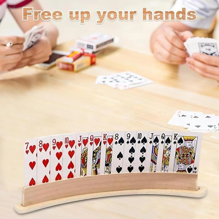Support de jeu - porte-cartes pour uno, 7 familles ou autres jeux de  cartes, pour petites mains ou mains occupées
