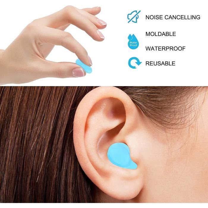 Bouchons d'oreille en silicone souple réutilisables Bouchons d