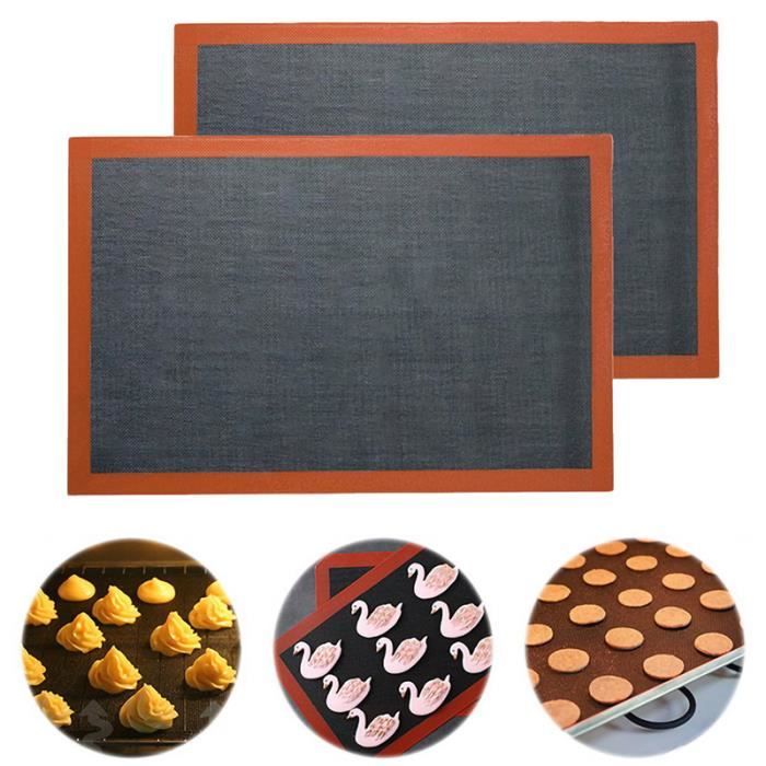 Tapis De Cuisson Silicone 40x30cm Avec Repères Pour 44 Macarons