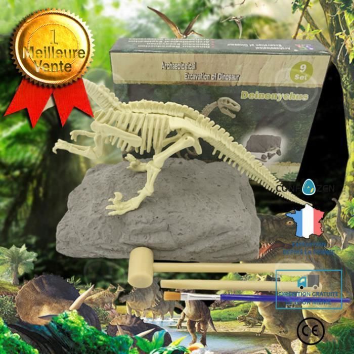 Kit 3 Moules à Sable Dinosaure ToyZe - Fossiles De Stégosaure, T-Rex, Triceratops Pour Plage Et Bac à Sable