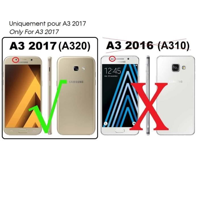 Etui Porte Carte Samsung Galaxy A3 2017 Or GANDY-SAM-A32017-OR