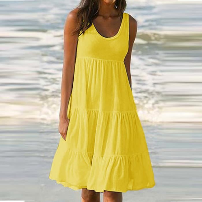 Robe de online plage jaune
