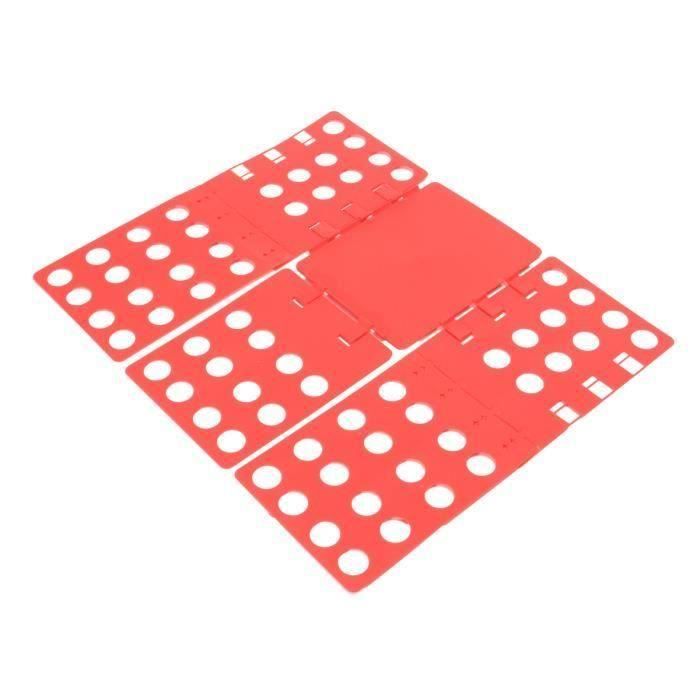 Planche À Plier Plaque de pliage du linge plieur de vêtements 69x56cm Rouge