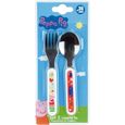 PEPPA PIG ROUGE ENSEMBLE COUVERTS INOX (FOURCHETTE, CUILLERE)-2
