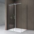 Cabine de douche rectangulaire avec porte coulissante 80x110 Sogood Ravenna17 paroi de douche avec porte glissante transparent Nano-2