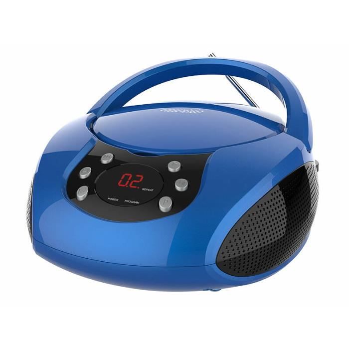 Denver Lecteur CD Portable avec Effets de Lumière - Bluetooth - Poste CD  Enfant - Boombox - Radio FM - AUX - TCL212BT - Bleu : : High-Tech