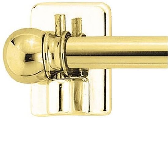 Lot De 2 Tringles à Rideaux Extensibles 40-60cm – Finition Laiton Brillant – Avec Crochets à Vis – Pour Fenêtres