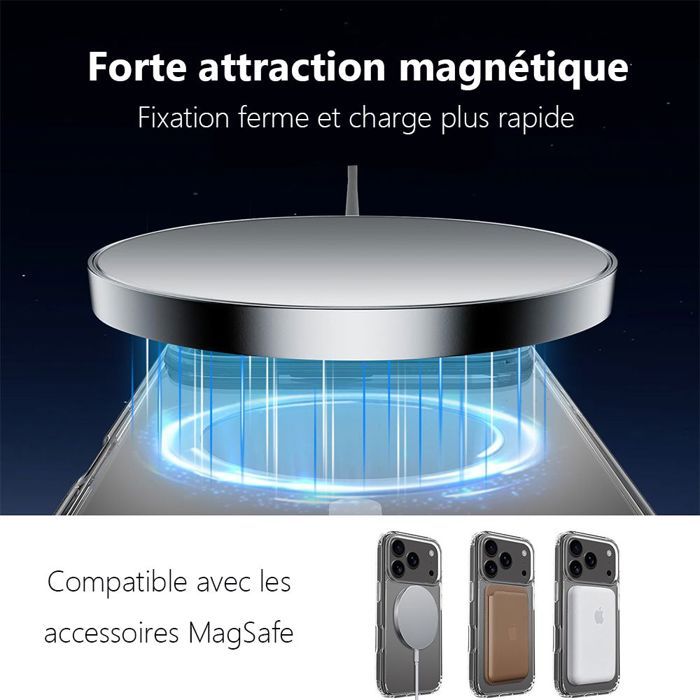 Coque IPhone 17 Pro Max/Air/17 Pro Avec Anneau Magnétique Et Béquille – Protection Ultra-résistante