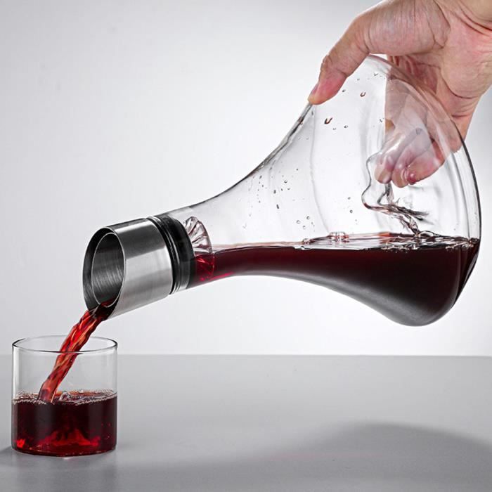 Carafe à vin rouge Aérateur Carafe à vin en verre de cristal Pichet à vin  rouge Champagne Distributeur de whisky Bar Cuisine