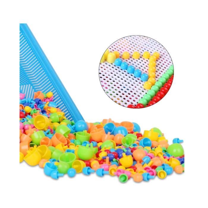 SIQITECH Puzzle Mosaïque Créatif 296pcs Pour Enfants - Blocs De Construction Avec Clous Champignon, Idéal Dès 3 Ans