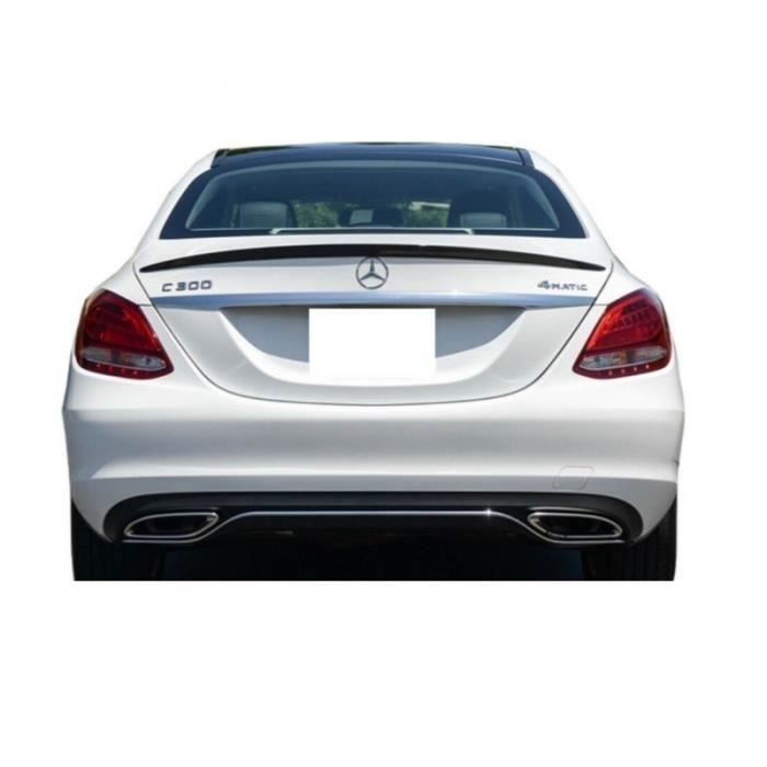 Becquet Arrière Aileron Pour Mercedes Classe C W205 (C180 C200 C300 C43 C63) 2014-2020 - Noir Brillant TPU - Style Sport
