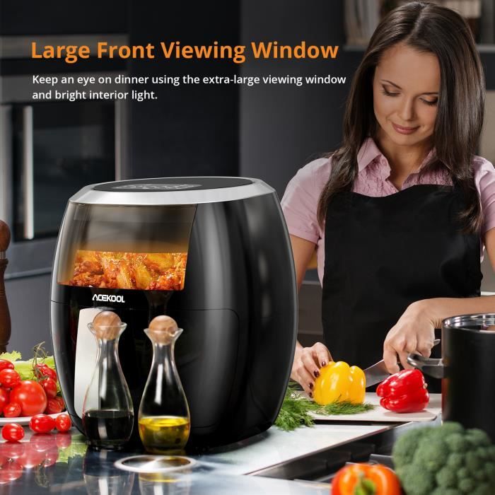 Friteuse sans huile Air Fryer 8L Friteuse à air avec Fenêtre Visible, Ecran  Tactile, 8 programmes - Cdiscount Electroménager