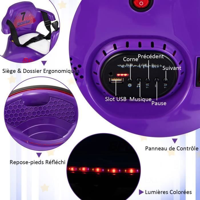 Auto Tamponneuse Tout-Petits, Voiture Électrique Enfants 6 V avec Télécommande, Rotation à 360 Auto Tamponneuse Tout-Petits, Voiture Électrique Enfants 6 V avec Télécommande, Rotation à 360