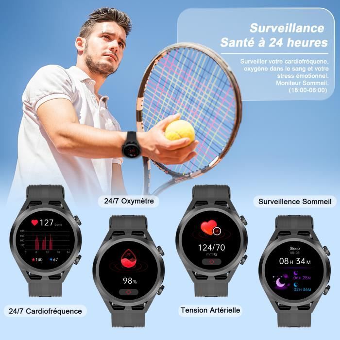 Montre Connectée Femme avec Appel Bluetooth Montre Connectée 24 Modes Sport  M