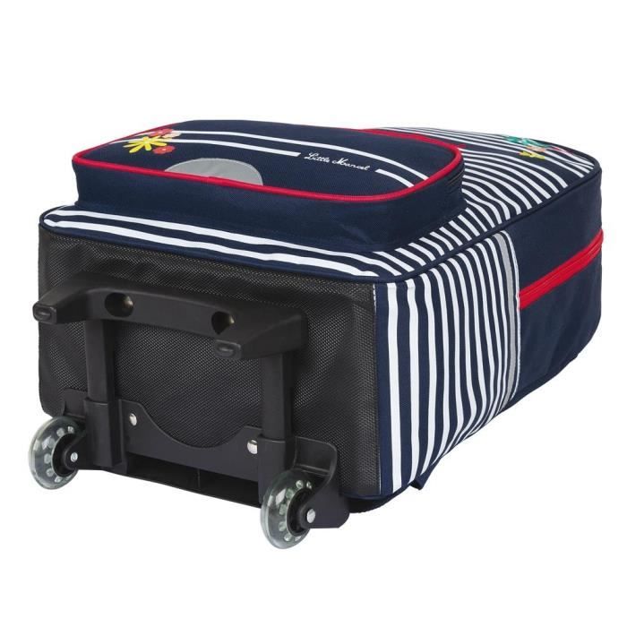 Sac dos roulettes LITTLE MARCEL Marine Ray 41 CM 1 Cpt