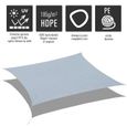 Voile d'ombrage rectangulaire HDPE 6L x 4l m - OUTSUNNY - Gris - Protection anti-UV-3