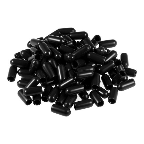 500 Pièces Caoutchouc Embouts Couvercle de Capuchon de Boulon de Tube Rond En PVC ID 4 mm
