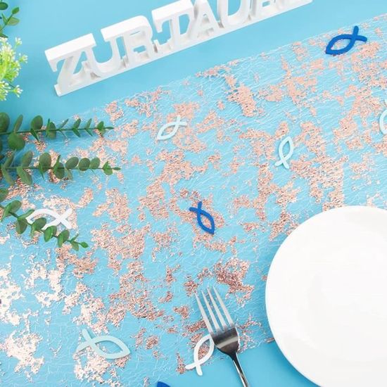29CMx9M Chemin Table Baptême Baby Shower Organza Décoration
