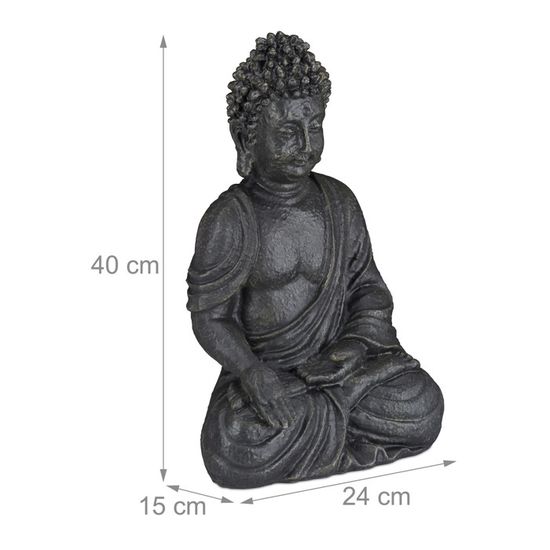 Statue de Bouddha Jardin, résistant aux intempéries et au Gel, Assis