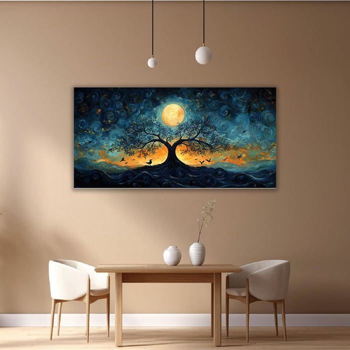 Tableau Arbre De Vie Toile Tableau Arbre De Vie Sur Toile BOHUO - 70x100cm, Style Moderne Nordique, Pour Salon/chambre Affiche 70x100cm Sans Cadre