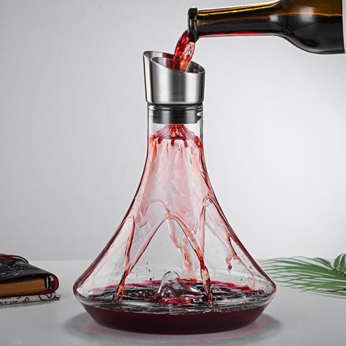 Carafe à vin rouge Aérateur Carafe à vin en verre de cristal Pichet à vin  rouge Champagne Distributeur de whisky Bar Cuisine - La cave Cdiscount