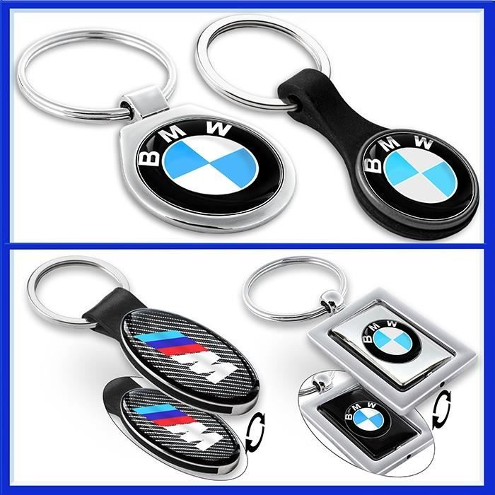 BMW Porte-clés Caoutchouc Métal Noir Accessoires Cadeau Homme