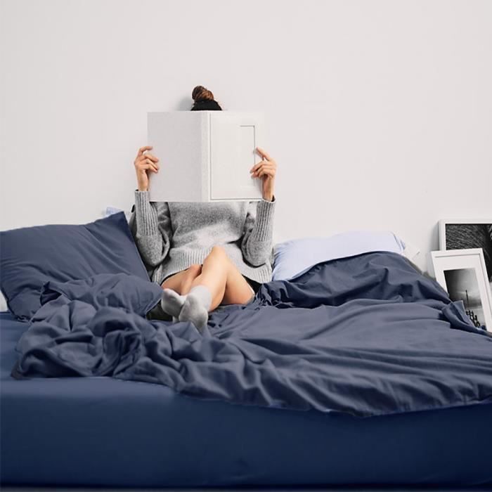 Housse De Couette En Lin Lavé Naturel - Blanc Et Couleurs