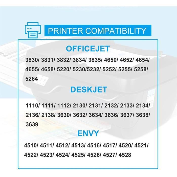 Cartouche d'encre 302XL reconditionnée pour imprimante HP 302