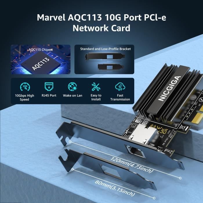 Carte Réseau PCIE Vers RJ45 1000Mbps, Convertisseur PCI Express 10/100/1000Mbps LAN, Adaptateur Gigabit éthérent PCIe Pour Ordinateur De Bureau