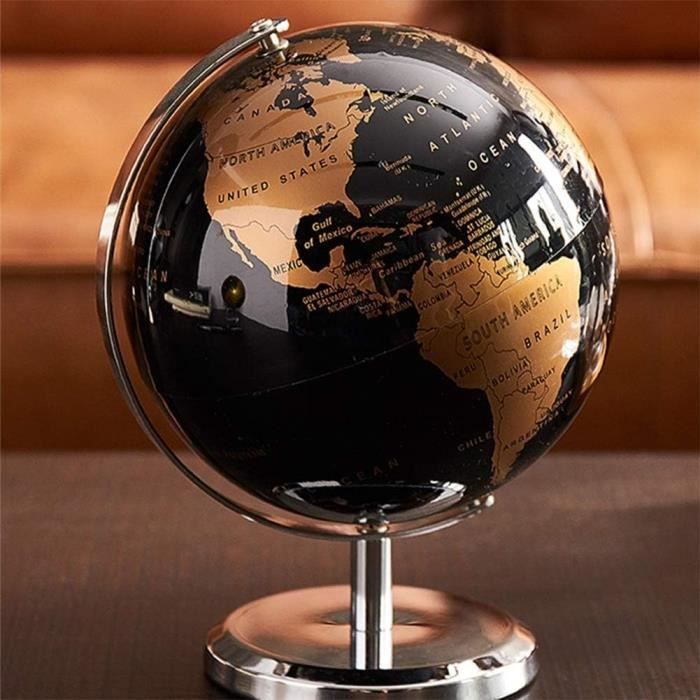 Globe Terrestre Décoratif Pour Table Ou Bureau Doré[H2826