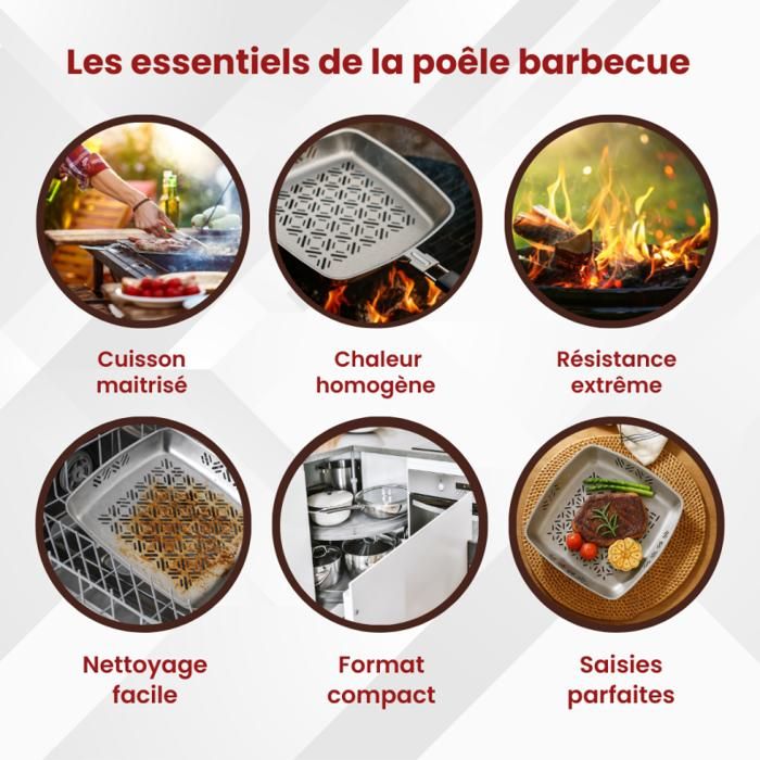 OXO Poêle à frire d'extérieur en acier au carbone pré-enduite de 30,5
