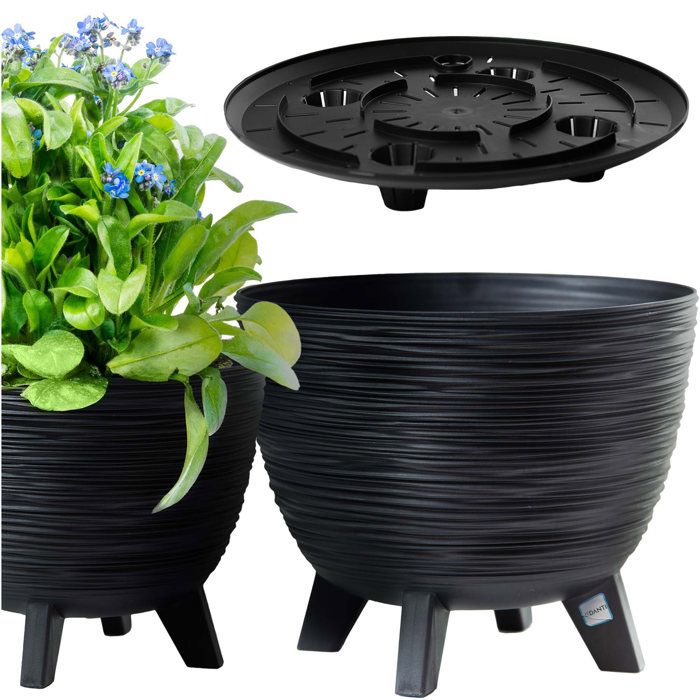 Pot De Fleurs Avec Soucoupe, Pour L'Intérieur, Pot De Fleurs Léger En