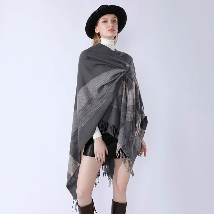 Poncho Femme TOOCOOL VB-8842 - Châle Manteau D'hiver Chaud - Tricot - Neuf Avec étiquettes