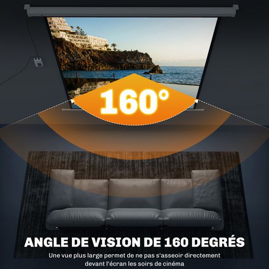 Écran De Projection - YOKULI - 100 Pouces - HD 16:9 - Gain 1,2 - Angle De Vision 160